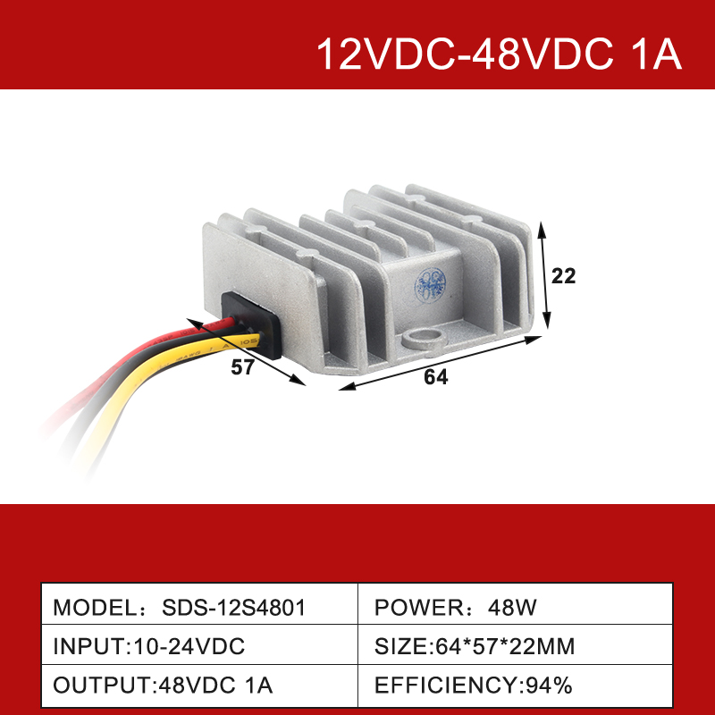 12V bis 48V 1A bis 20A wasserdichter Boost-DC-DC-Stromversorgungskonverter für das Auto