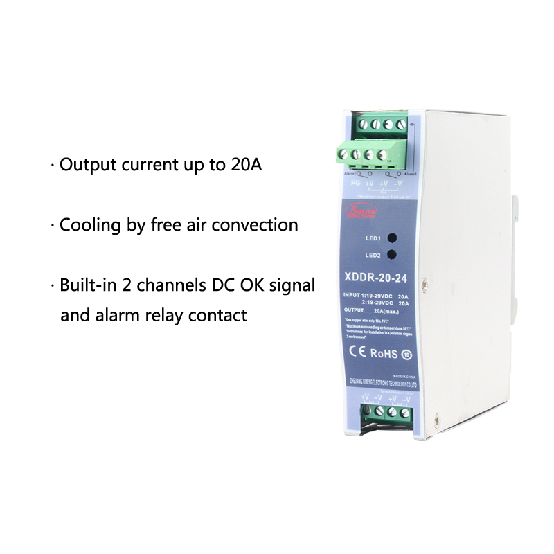 XDDR-20/DRDN-20 20A DIN-Schienen-Redundanzmodul 12V/24V/48V unterstützt 1+1 und N+1 Redundanzsystem