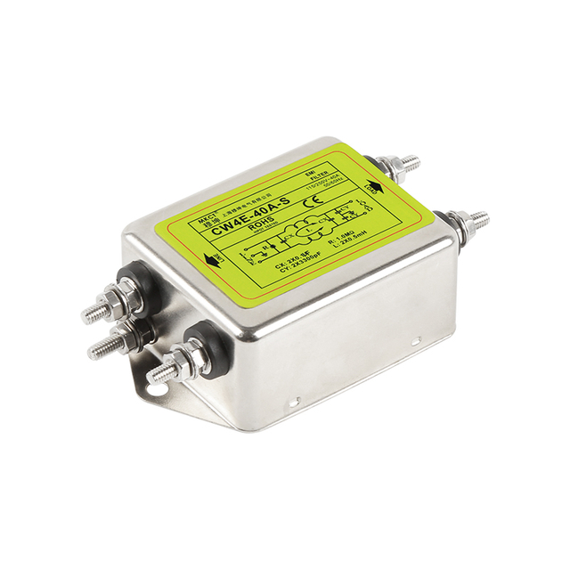 Bolzenanschluss, einphasiger AC 220 V, EMI-Reinigung, CW4-3A/6A/10A/20A/30A/40A-S Leistungsfilter