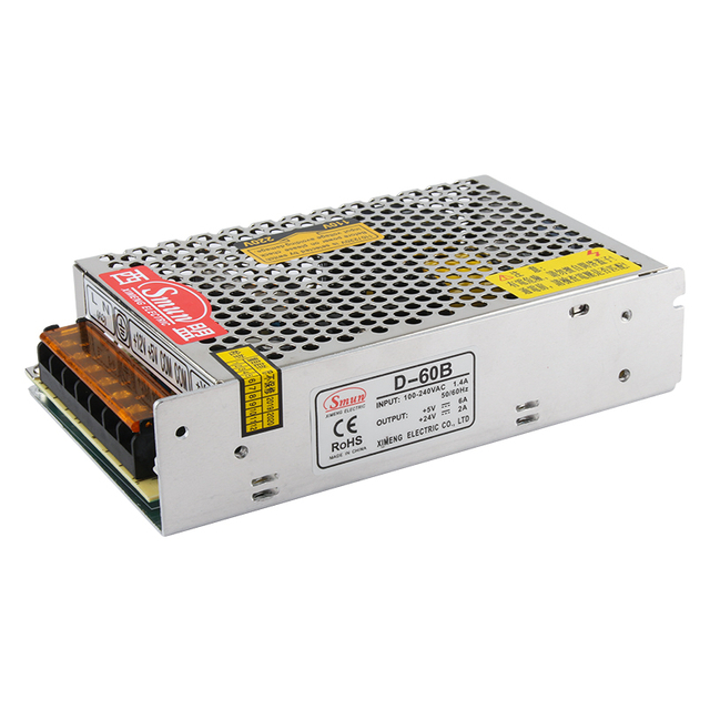 D-60A 5V6A 12V4A 60W Schaltnetzteil mit zwei Ausgängen 