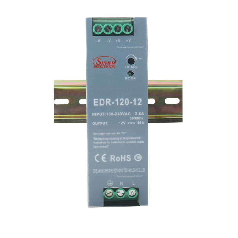 EDR-Serie 75 W 120 W 150 W sparsames, schlankes AC/DC-Din-Schienen-Schaltnetzteil SMPS