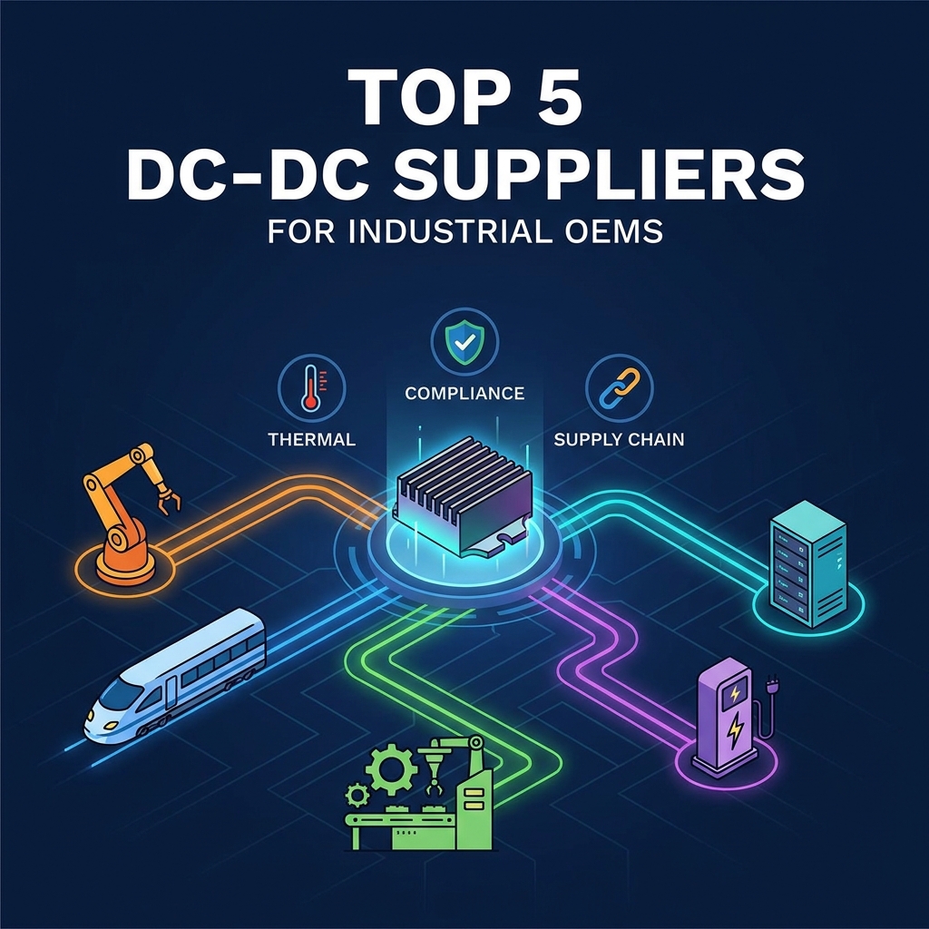 Top 5 DC-DC-Wandlerlieferanten für OEM-Industrieanwendungen