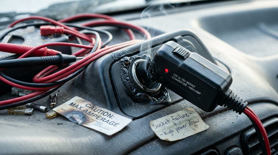 Die Stromfalle: Warum Hochleistungswandler Autosteckdosen zum Schmelzen bringen k&ouml;nnen